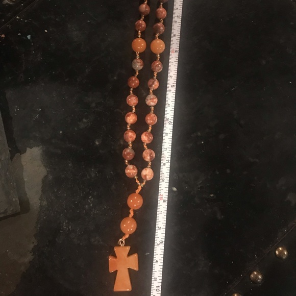 Carnelian and Jasper Rosary. - Picture 3 of 4